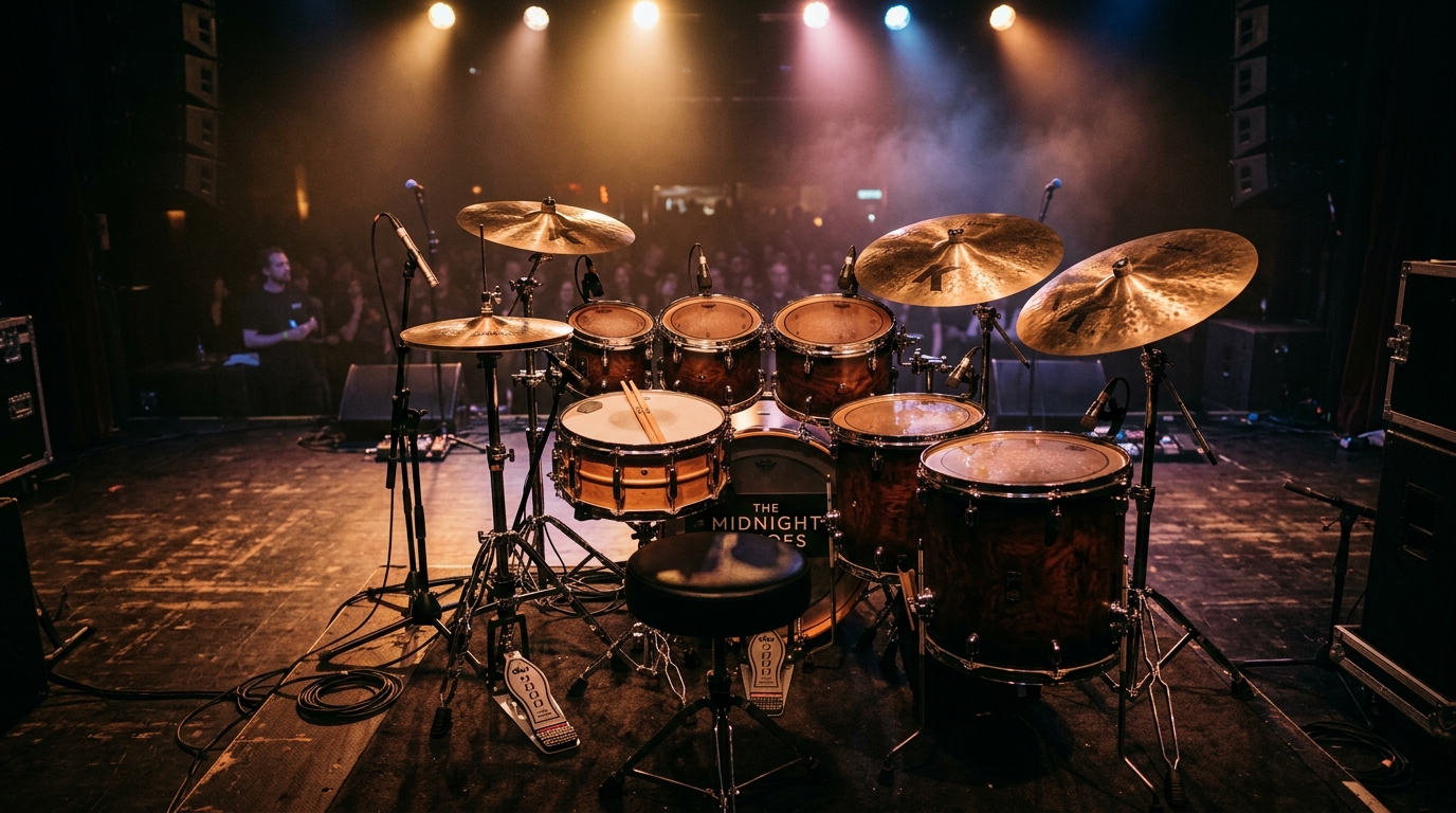 Pro Acoustic Drum Kit and Cymbals
