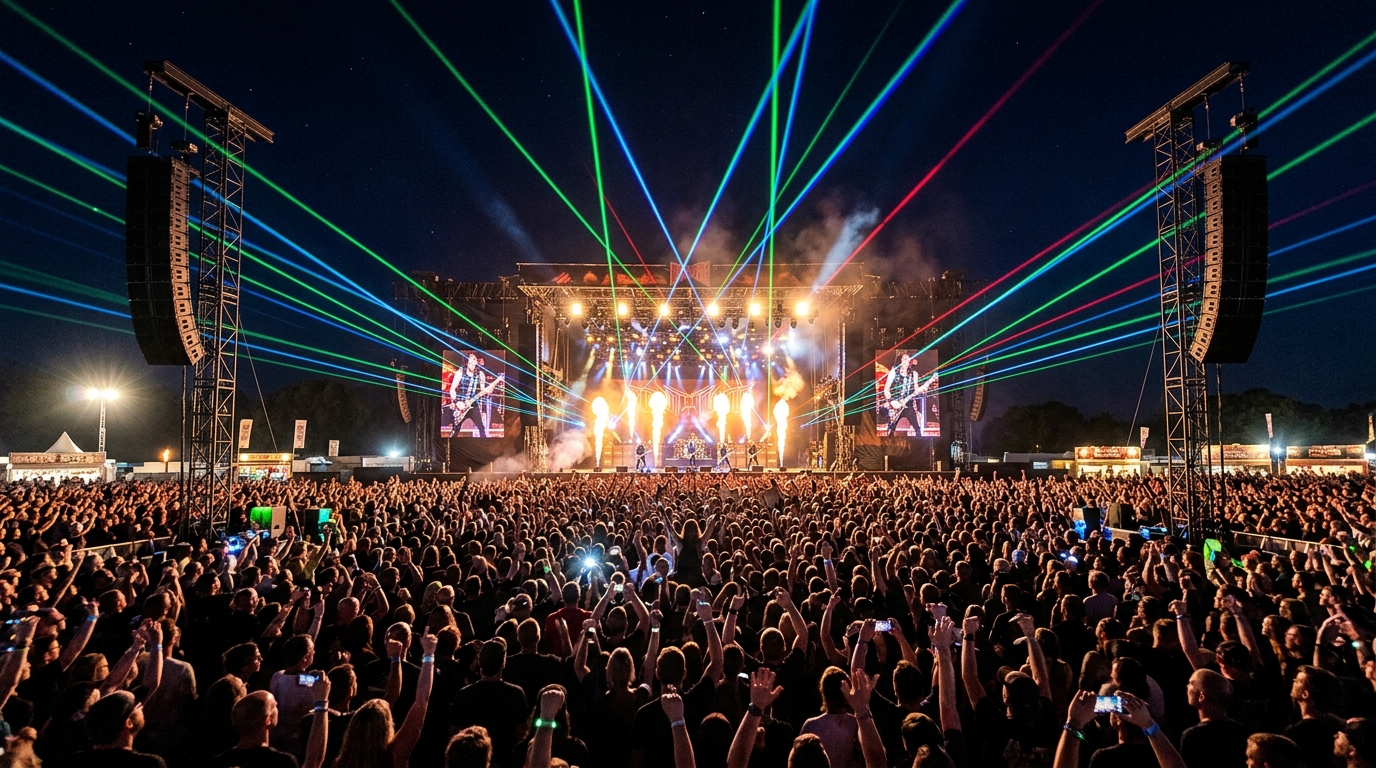 Concert Stage Sound System Deployment